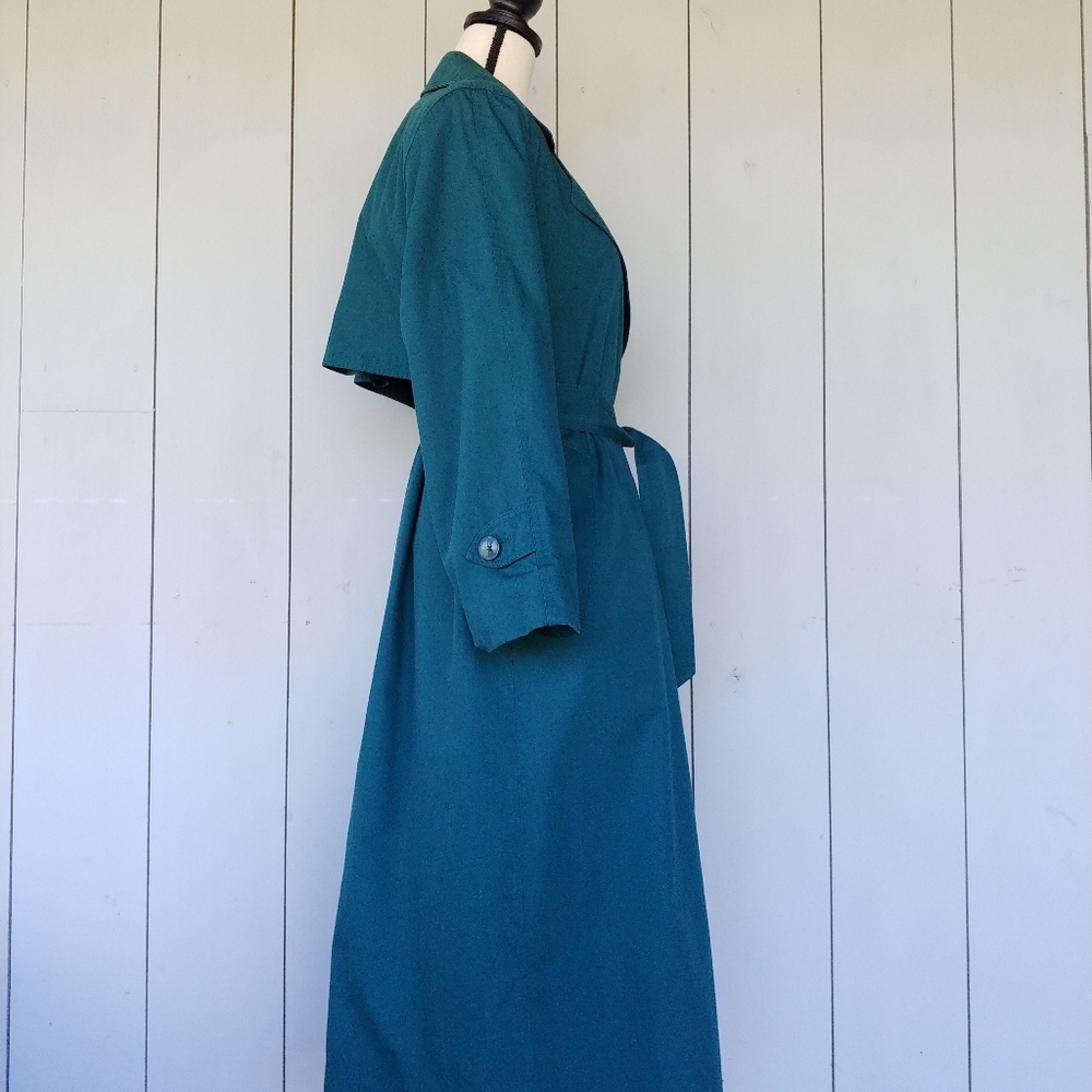 TOWNE BY LONDON FOG | Vintage Teal Trench Coat - Picture 8 of 16